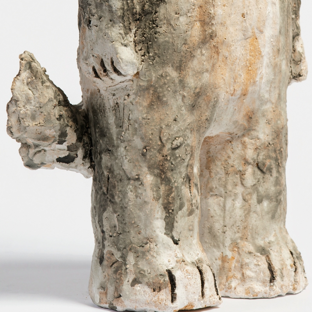 Humanoid Wolf - Handmade Coarse Pottery
