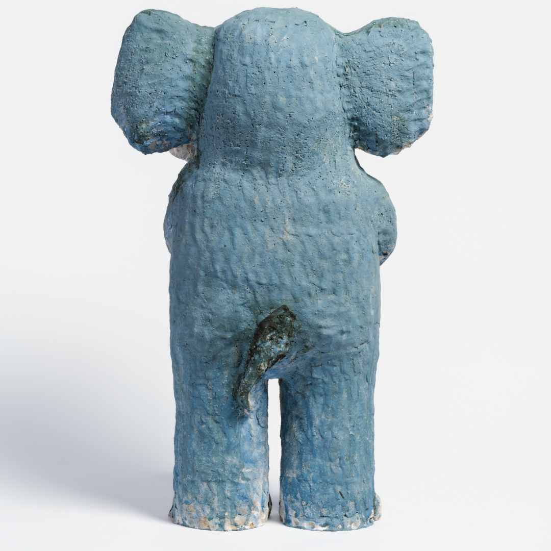 borealforest-handmade-blue-elephant-handmade-coarse-pottery-forest-companion-sanctuary-detail-7