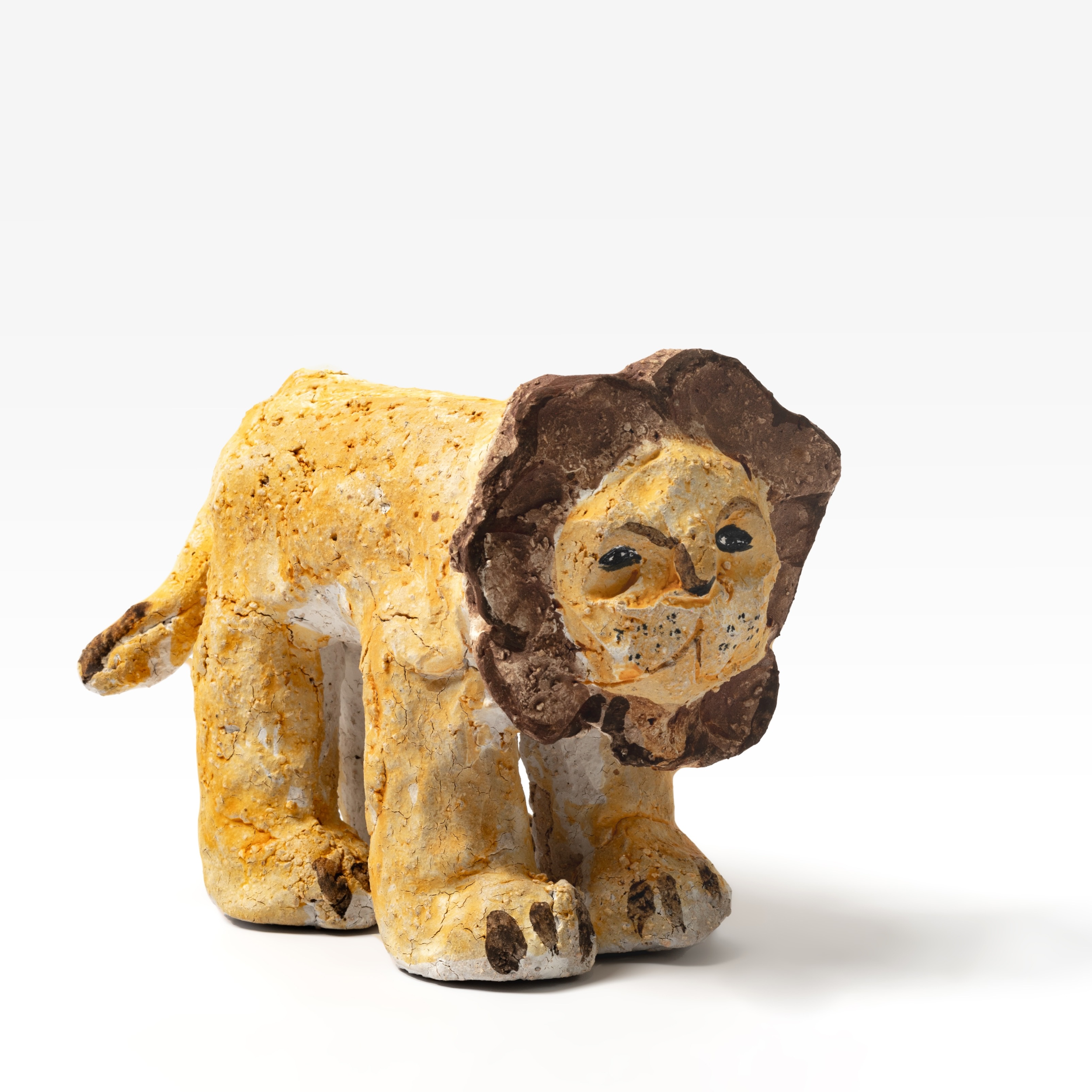 Warm-Maned Lion Cub - Handmade Sculpture