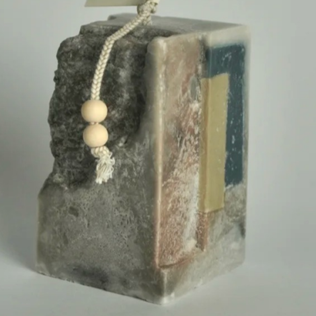 Color Block Art Candle--Handmade Candle