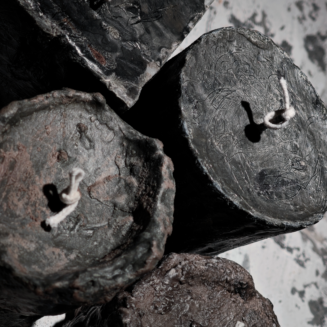 Rock Texture Column Candle Set - Handmade Candle