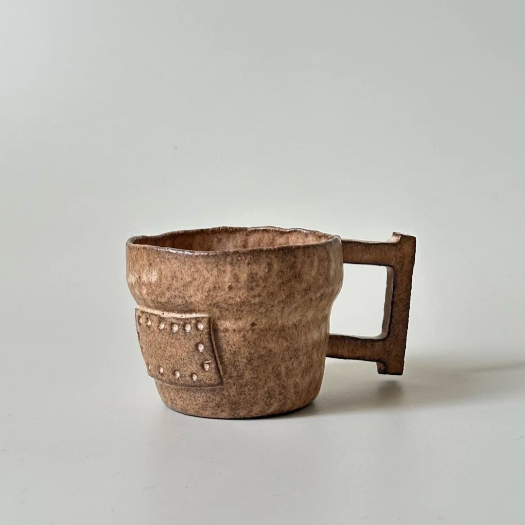 Square Handle Rivet Mug - Handmade Ceramic