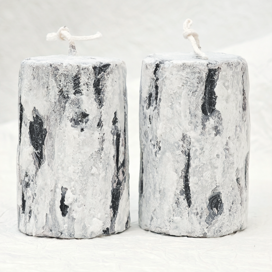 Minimalist Stone Pillar Candle - Handmade Candle