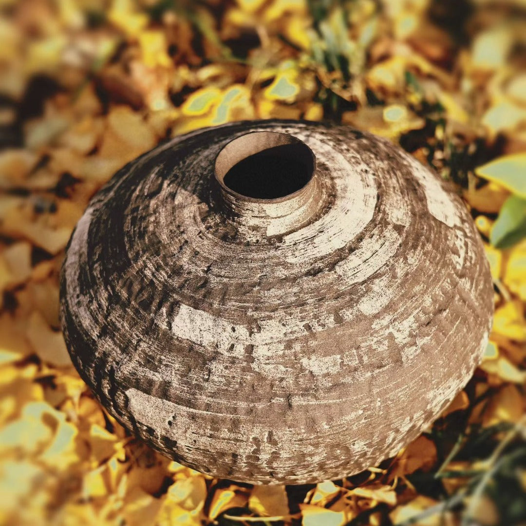 Autumn Swirl Vase - Handmade Ceramic