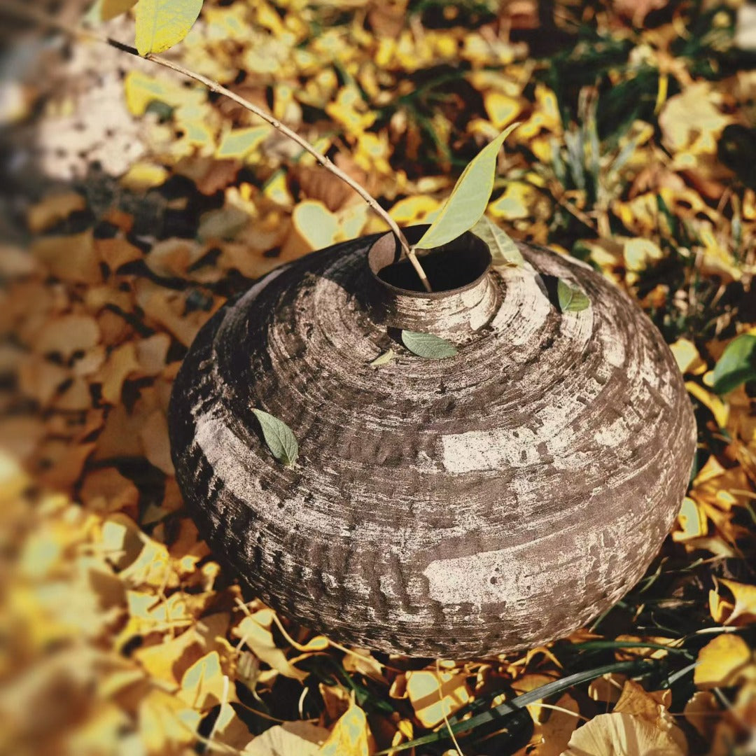 Autumn Swirl Vase - Handmade Ceramic