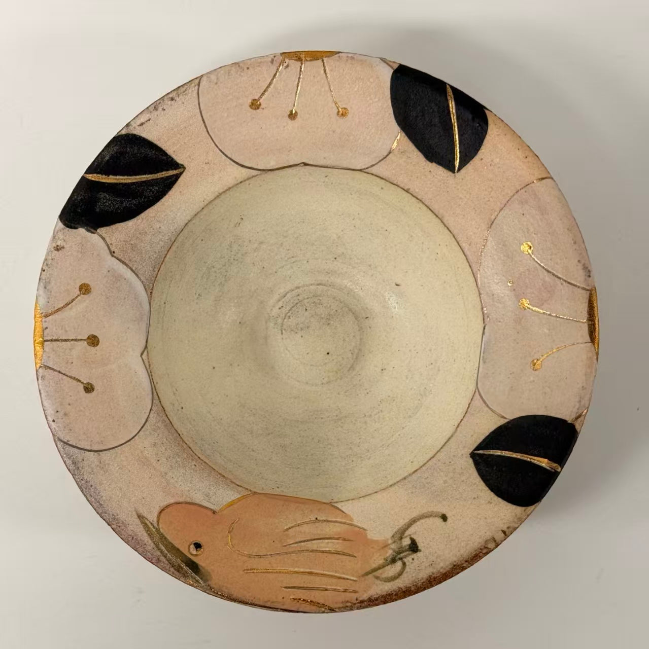 Perched Sparrow Plate - Handmade Ceramic