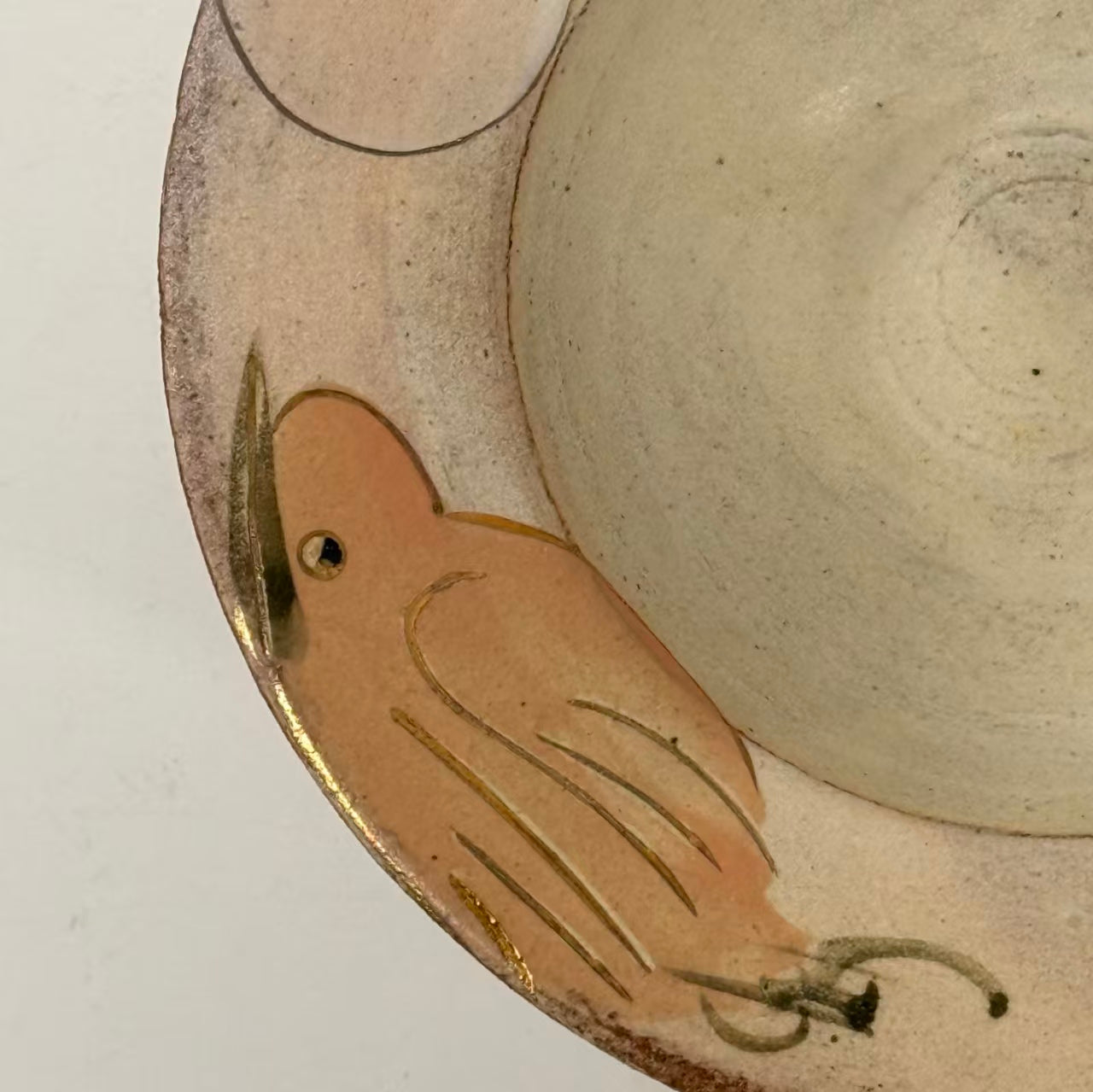 Perched Sparrow Plate - Handmade Ceramic