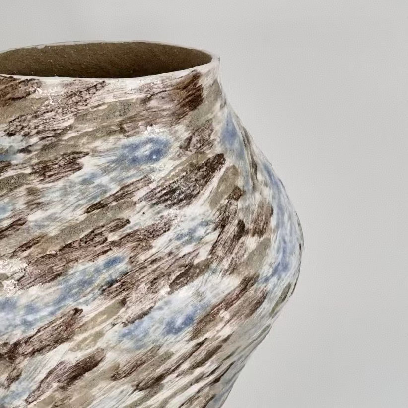 Swirl Stone Texture Vase - Handmade Ceramic