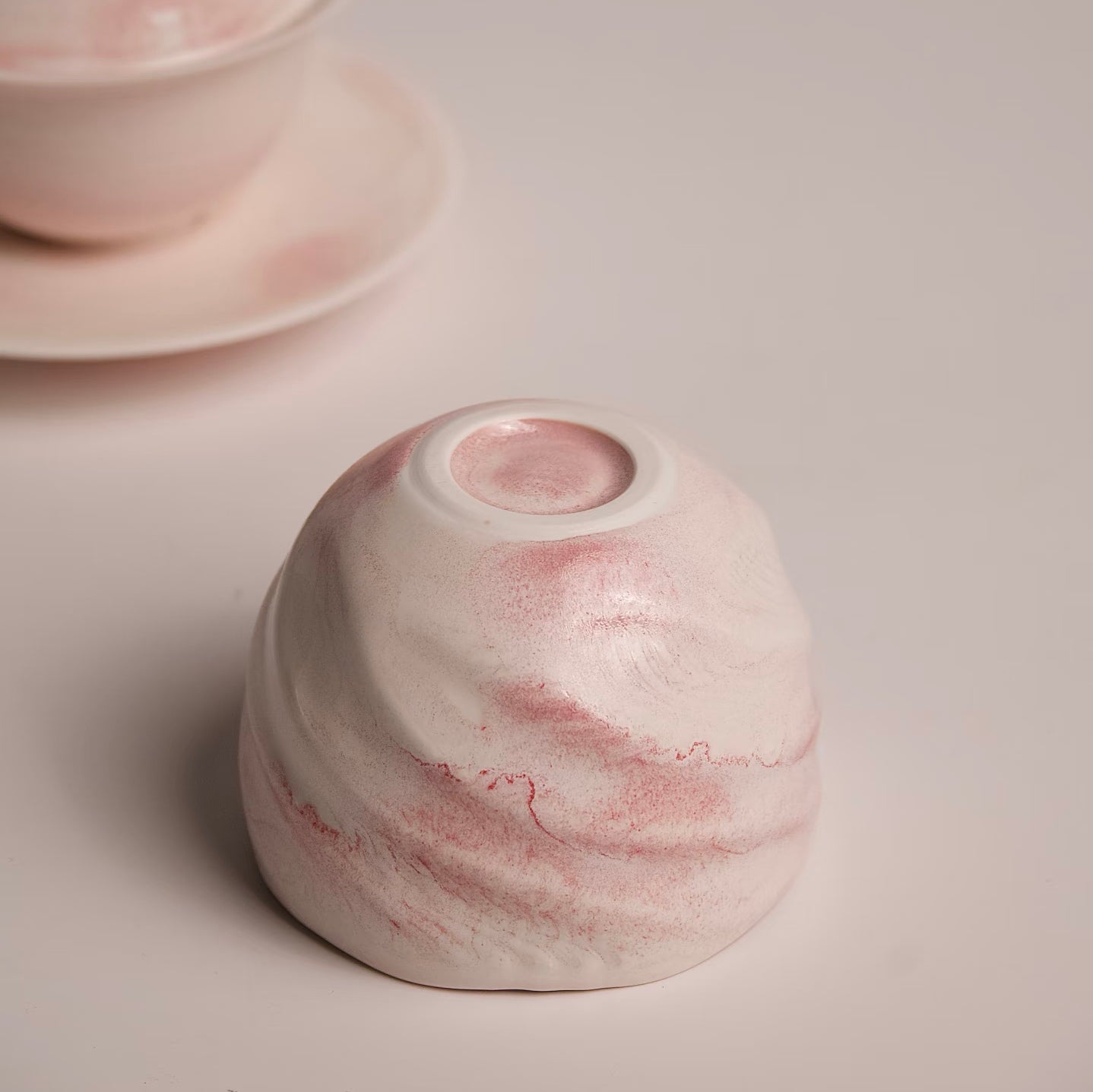 Pink Mist Cloud Cup - Handmade Ceramic