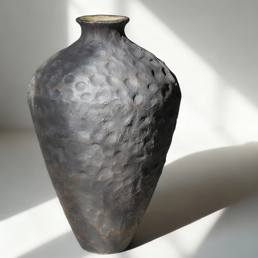 Meteor Trace Ash Glaze Vase - Handmade Ceramic