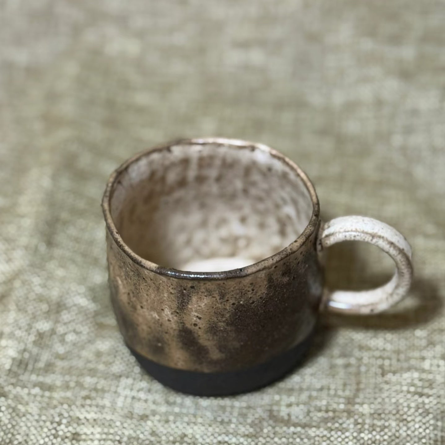 Brown-Gold Glaze Cup-- Handmade Ceramic