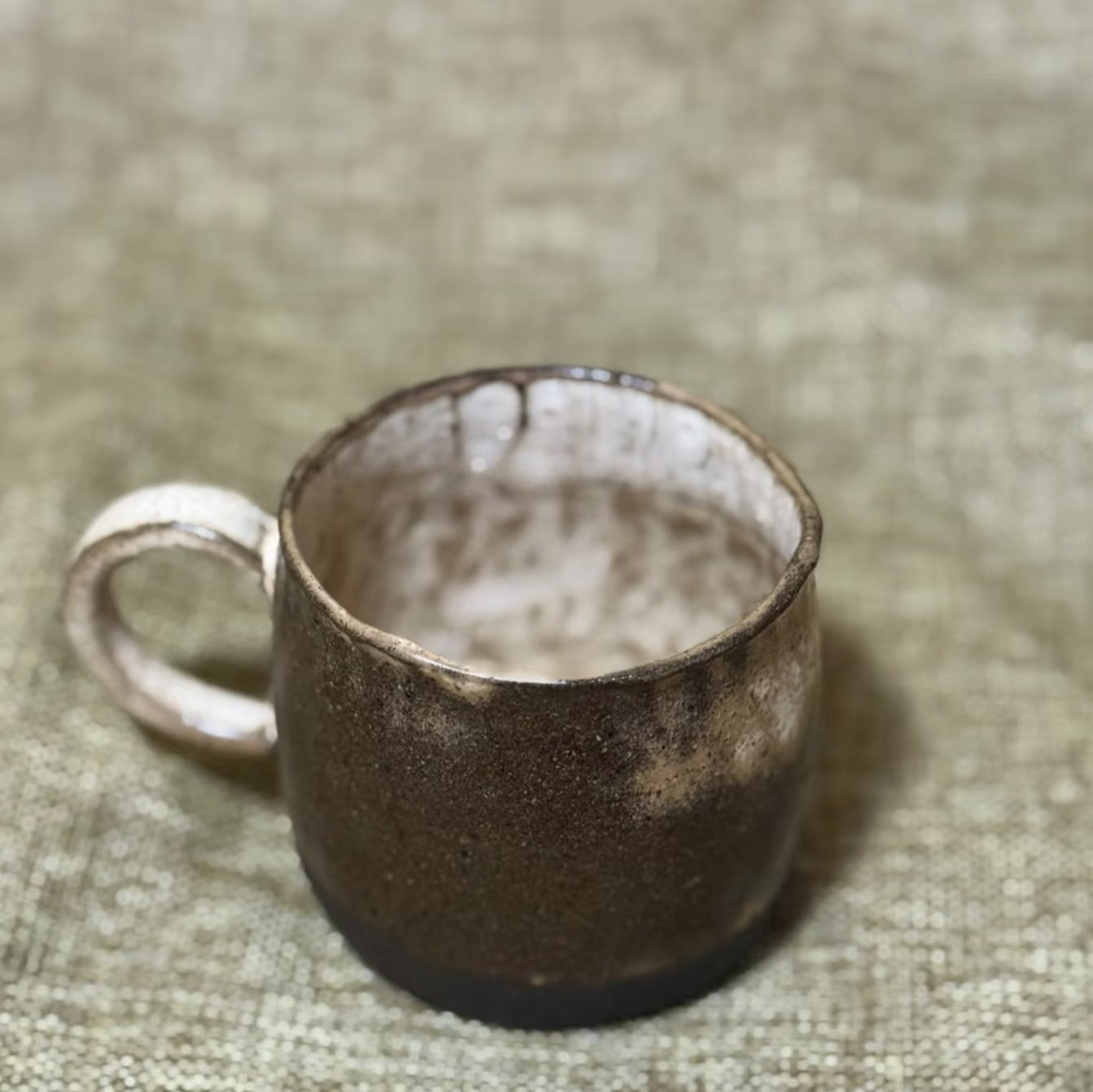 Brown-Gold Glaze Cup-- Handmade Ceramic