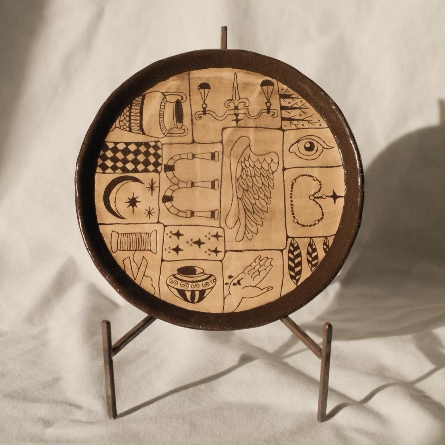 Communion Plate-- Handmade Ceramic