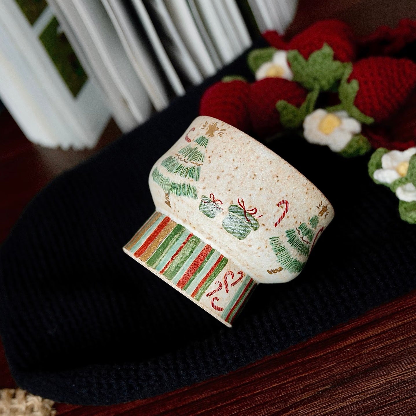 Christmas Cup--Handmade Ceramic