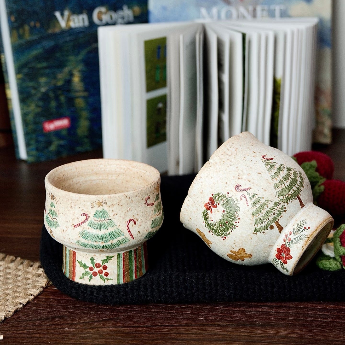 Christmas Cup--Handmade Ceramic