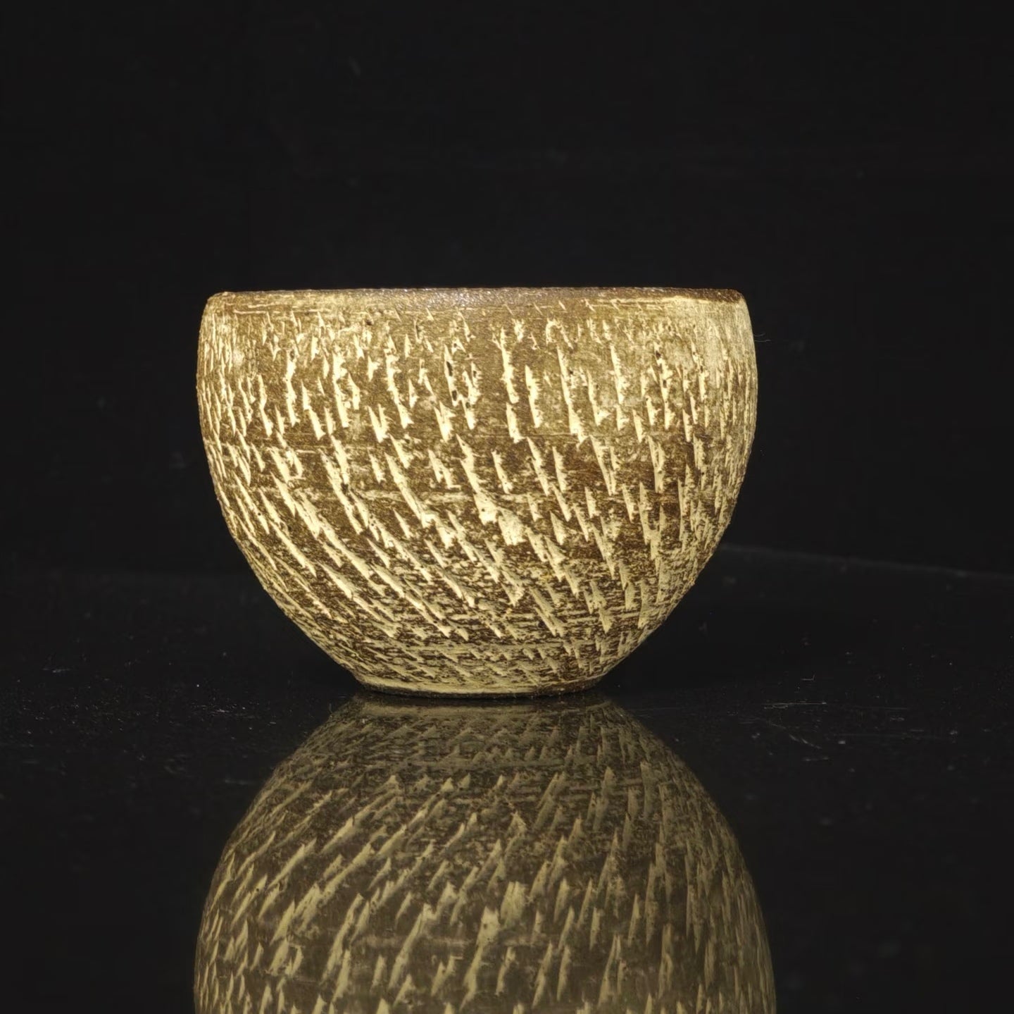 Carved Texture Artisan Cup- Handmade Ceramic