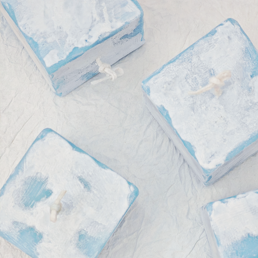 Pale Wave Square Candle - Handmade Candle