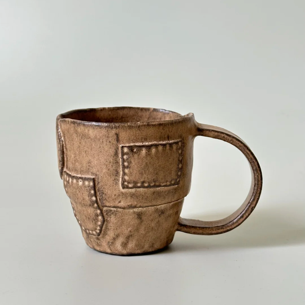Denim Patch Mug - Handmade Ceramic