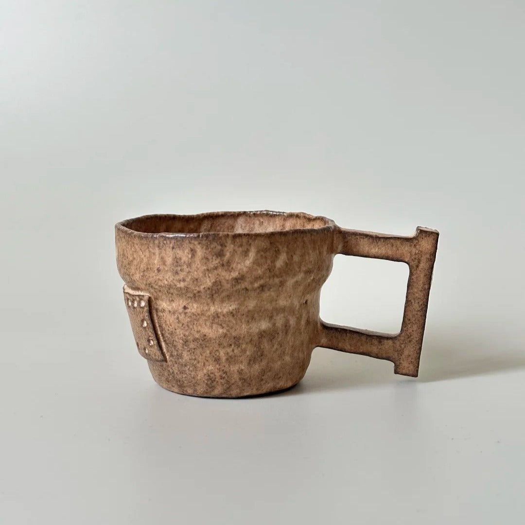 Square Handle Rivet Mug - Handmade Ceramic