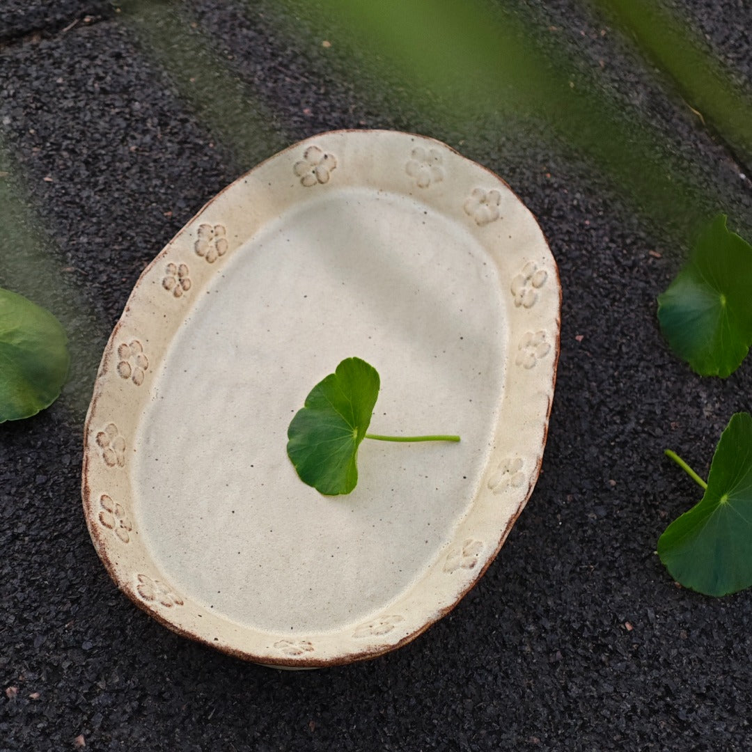 Spring Whisper Plate -- Handmade Ceramic