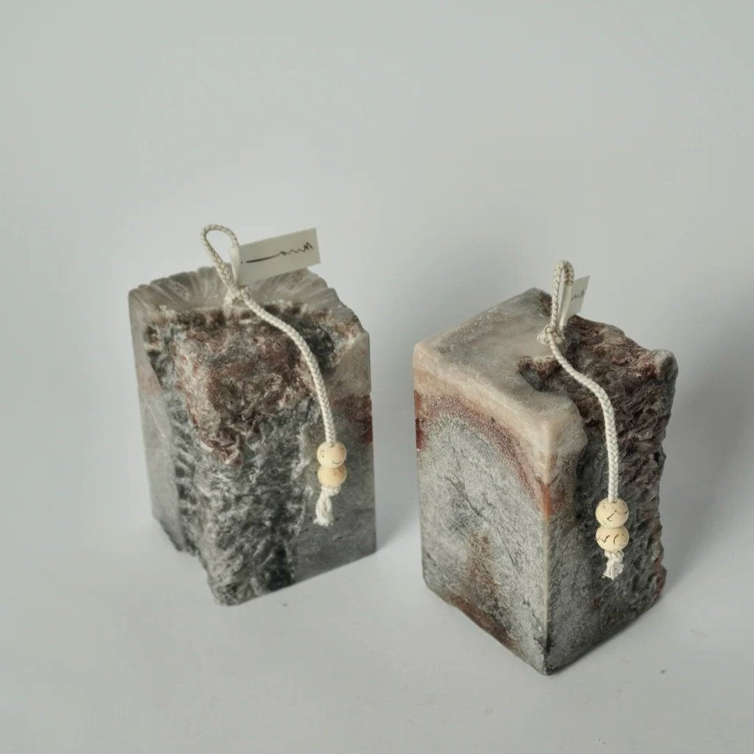 Tree Bark Texture--Handmade Candle