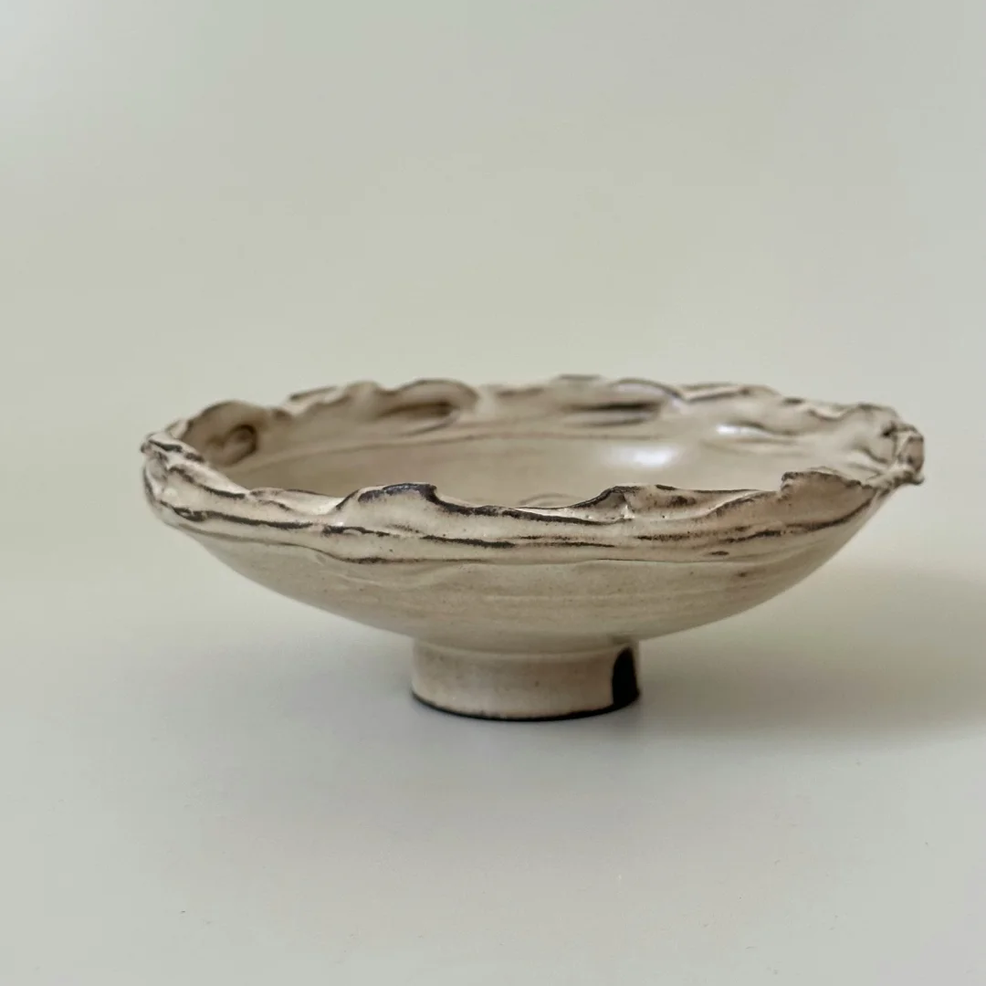 Sun Pattern Plate -- Handmade Ceramic