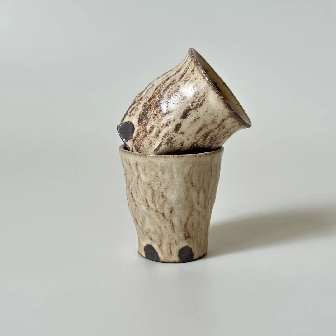 Withered Texture Cup - Handmade Ceramic