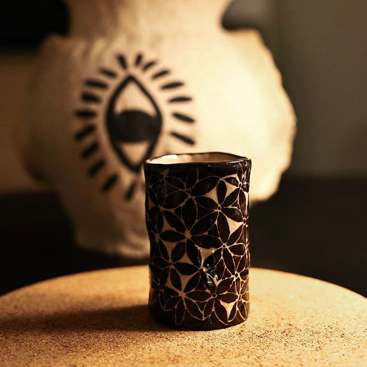 Black Maple Leaf -- Handmade Ceramic