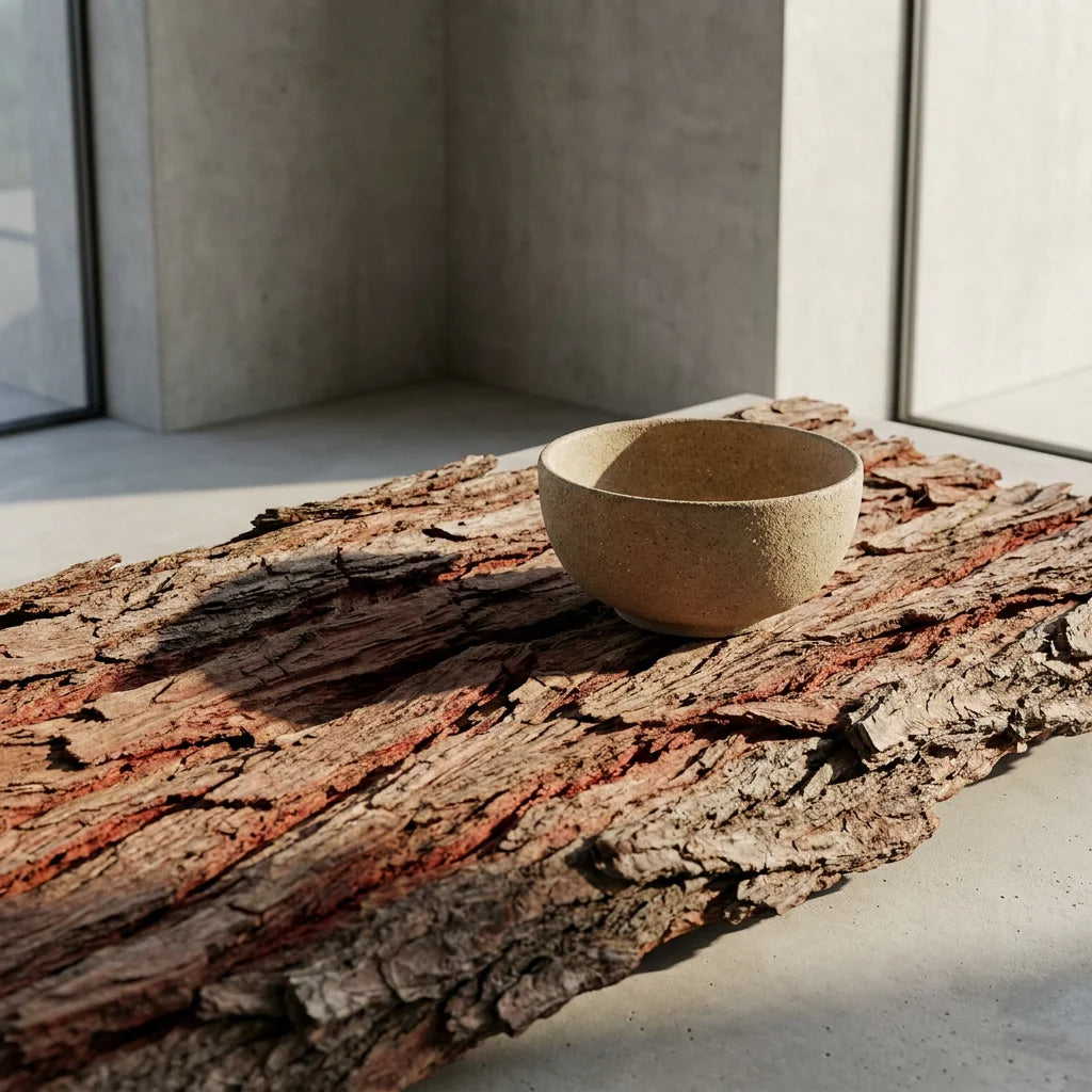 Preserved Tree Bark & Coarse Ceramics: Why Raw Timber and Unglazed Pottery are Redefining Quiet Luxury in 2026