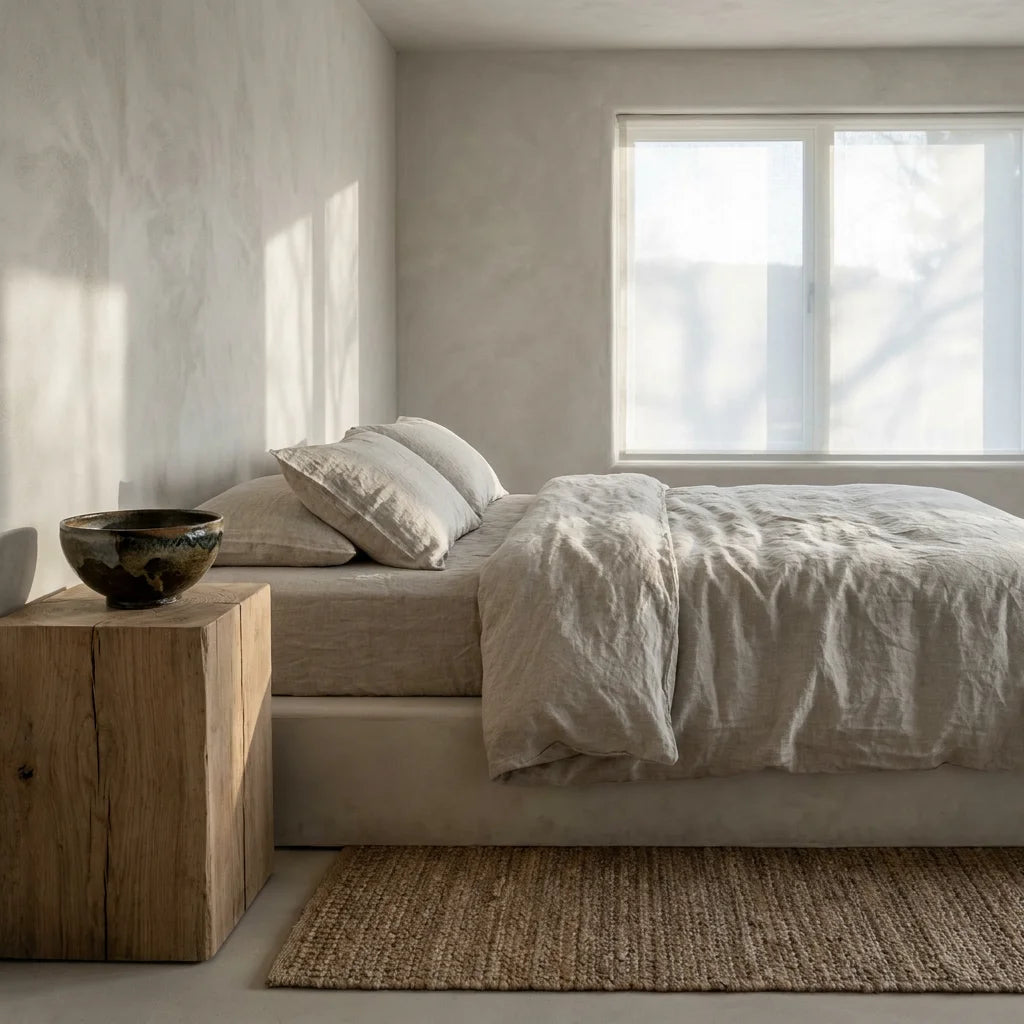 The Haptic Haven: Why Heavy-Mineral Ceramics and Raw Linen are Redefining Quiet Luxury Bedrooms in 2026