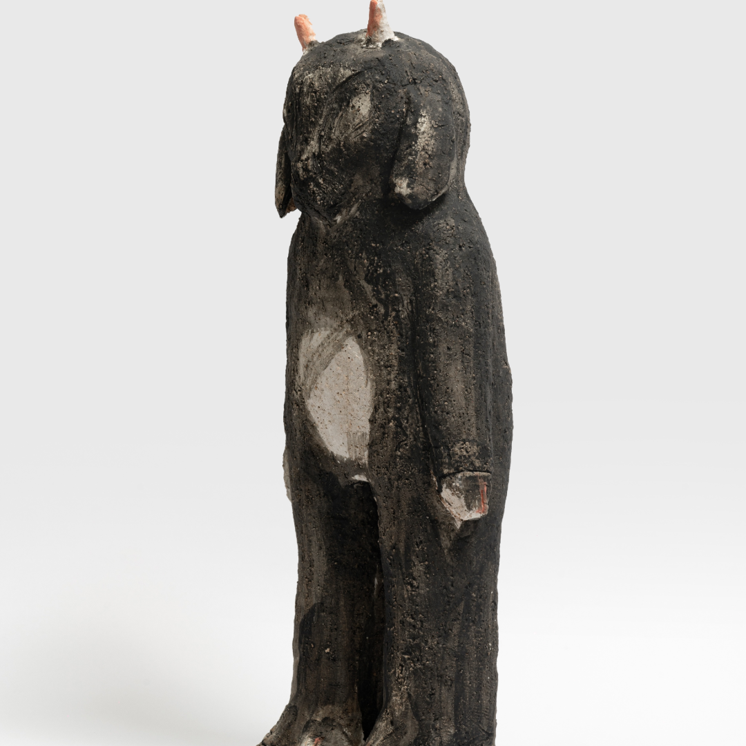 Humanoid Lamb - Handmade Coarse Pottery