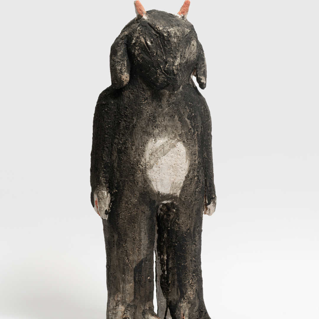 Humanoid Lamb - Handmade Coarse Pottery