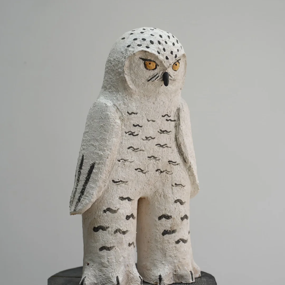 Snow Owl - Handmade Coarse Pottery