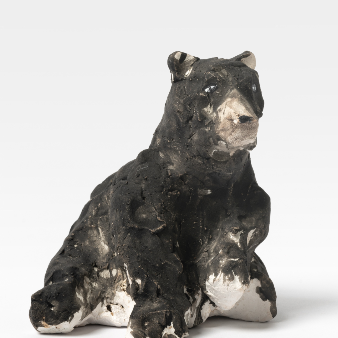 borealforest-handmade-playful-black-bear-handmade-coarse-pottery-ceramic-sanctuary-detail-2
