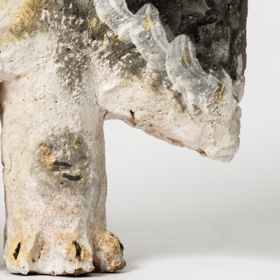 borealforest-handmade-spreading-wings-yellow-eyed-human-legged-young-owl-handmade-coarse-pottery-ceramic-sanctuary-detail-6