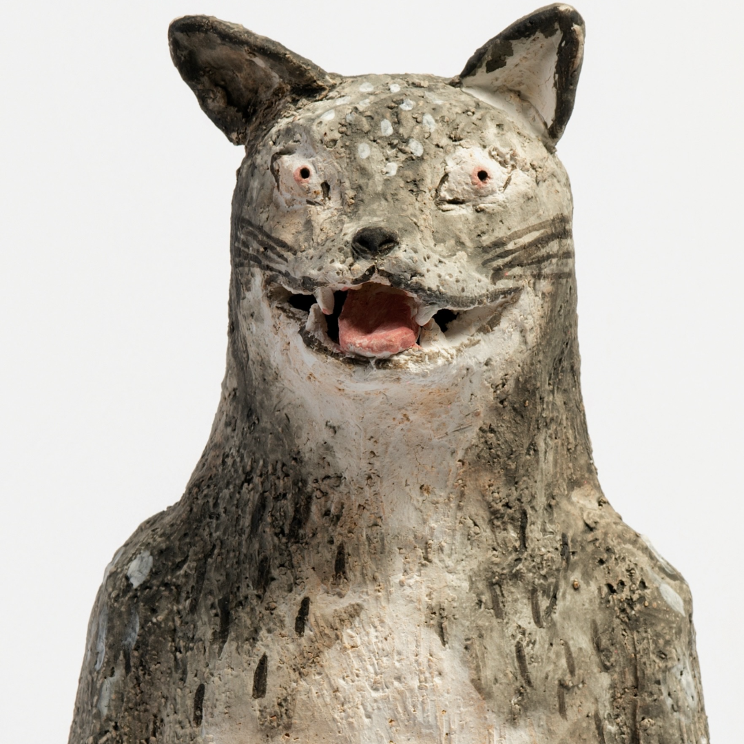 Humanoid Wolf - Handmade Coarse Pottery