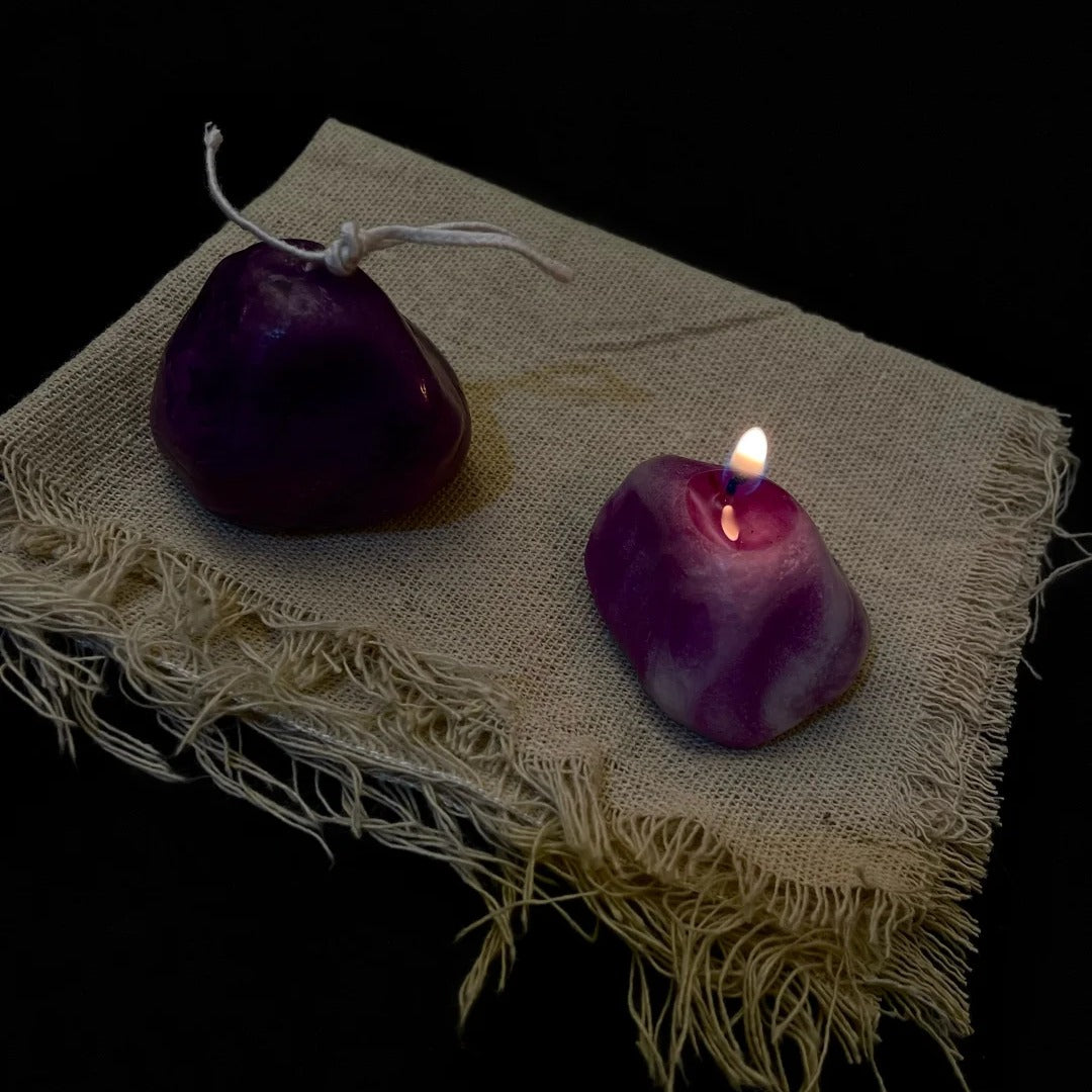 Colorful Jade Stone Candle - Handmade Candle