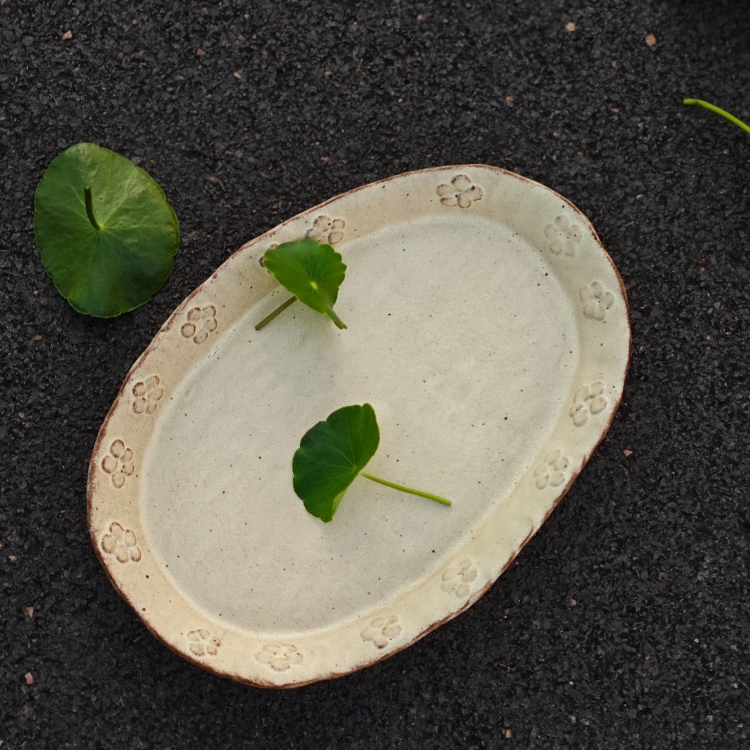 Spring Whisper Plate -- Handmade Ceramic