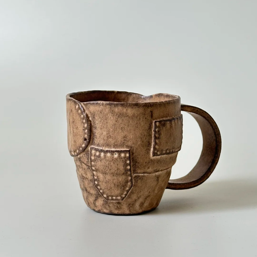 Denim Patch Mug - Handmade Ceramic