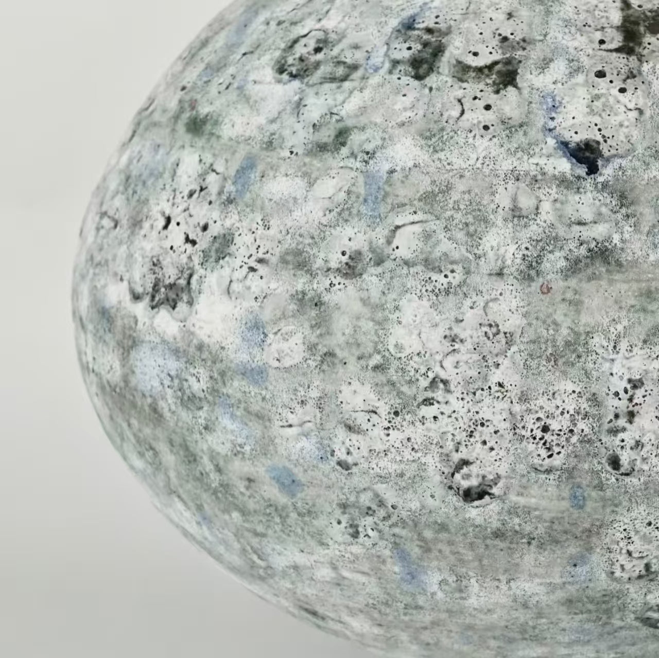 Moon Texture Sphere Vase - Handmade Ceramic