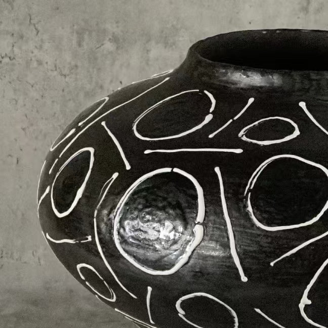 Ink Rhythm Vase - Handmade Ceramic