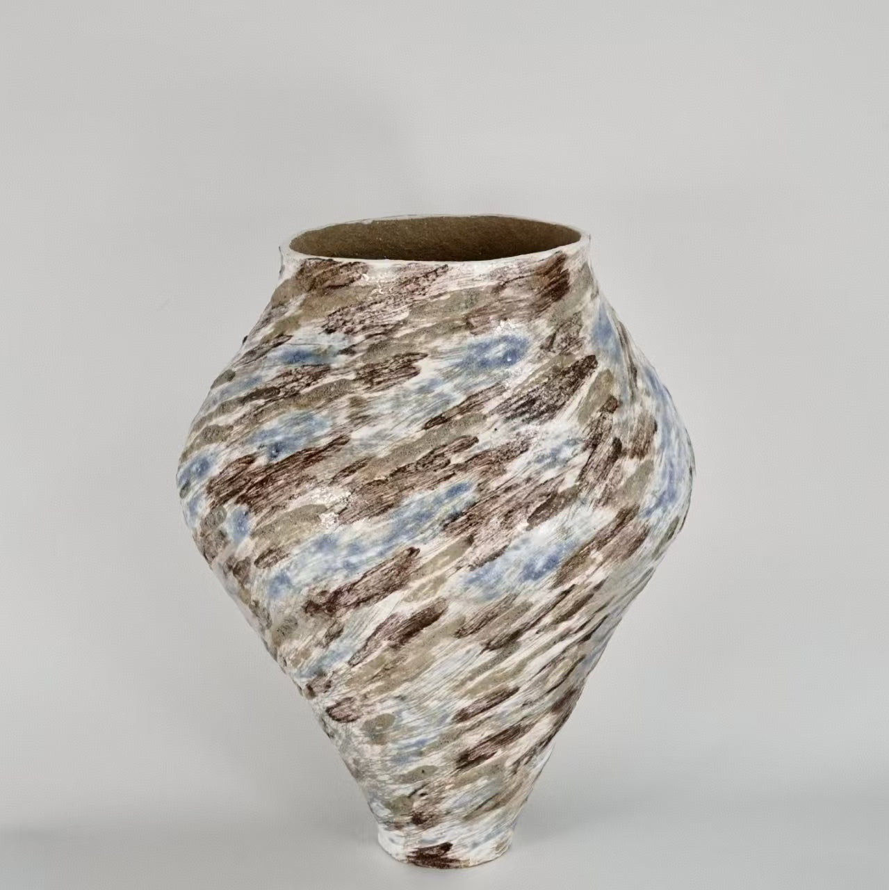 Swirl Stone Texture Vase - Handmade Ceramic