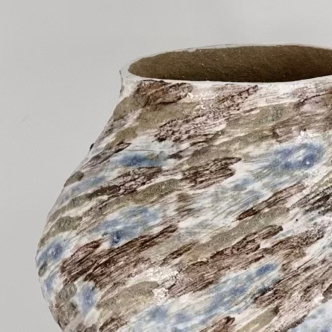Swirl Stone Texture Vase - Handmade Ceramic