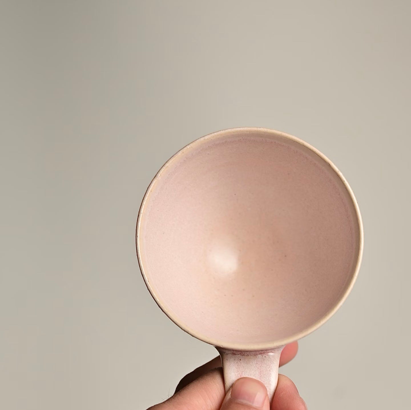 Pale Pink Artisan Mug & Saucer - Handmade Ceramic