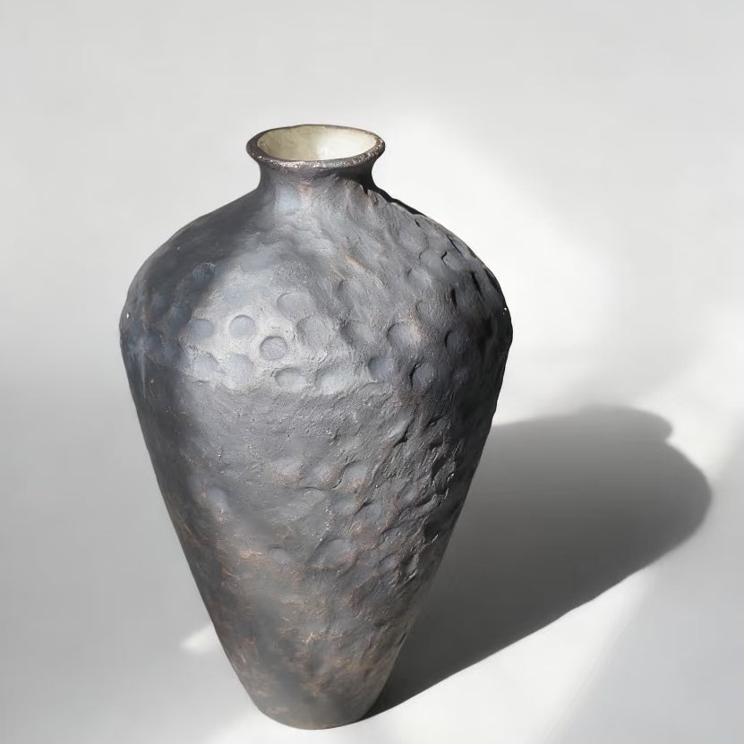 Meteor Trace Ash Glaze Vase - Handmade Ceramic