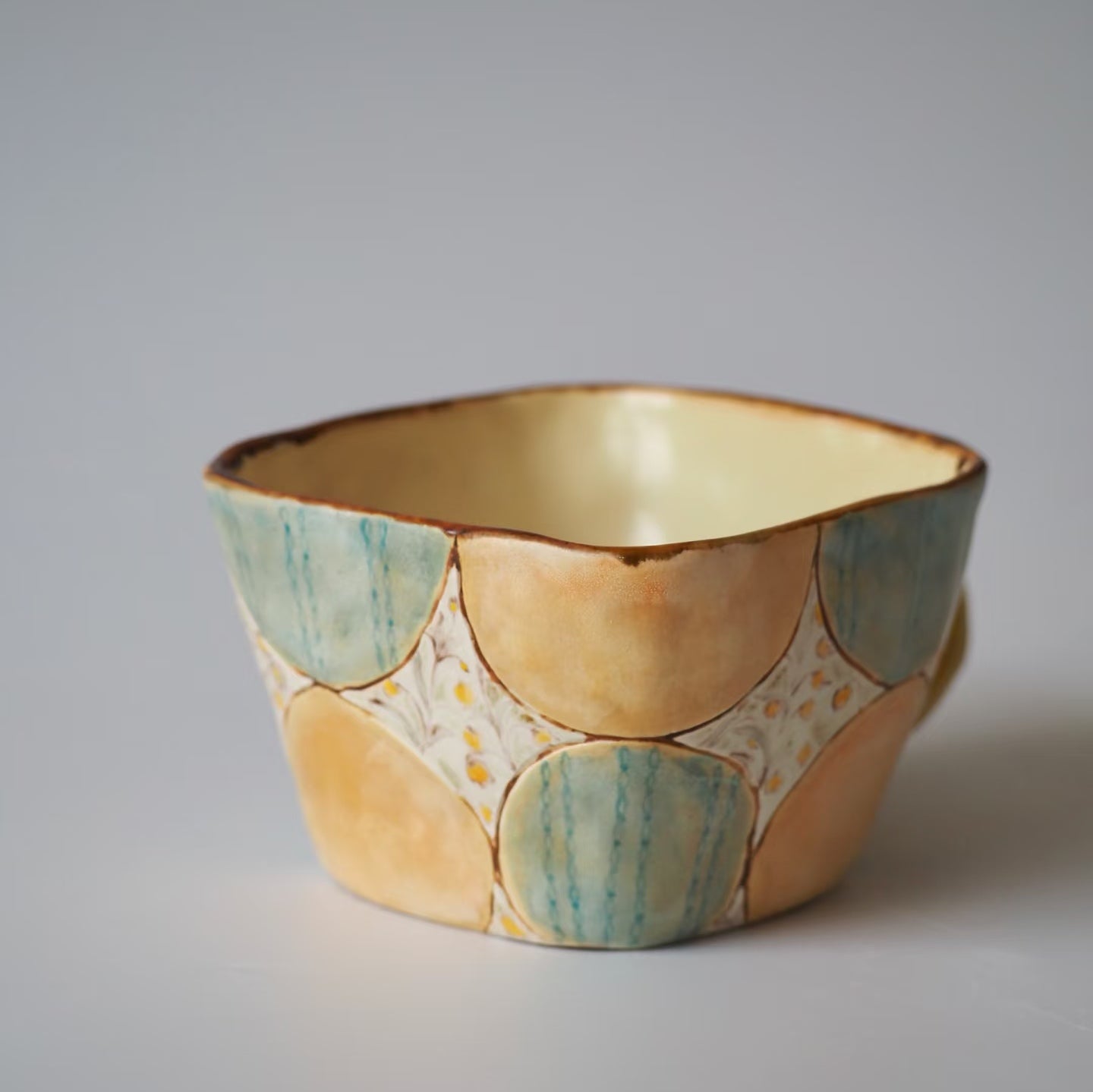 Geometric-patterned Mug -- Handmade Ceramic