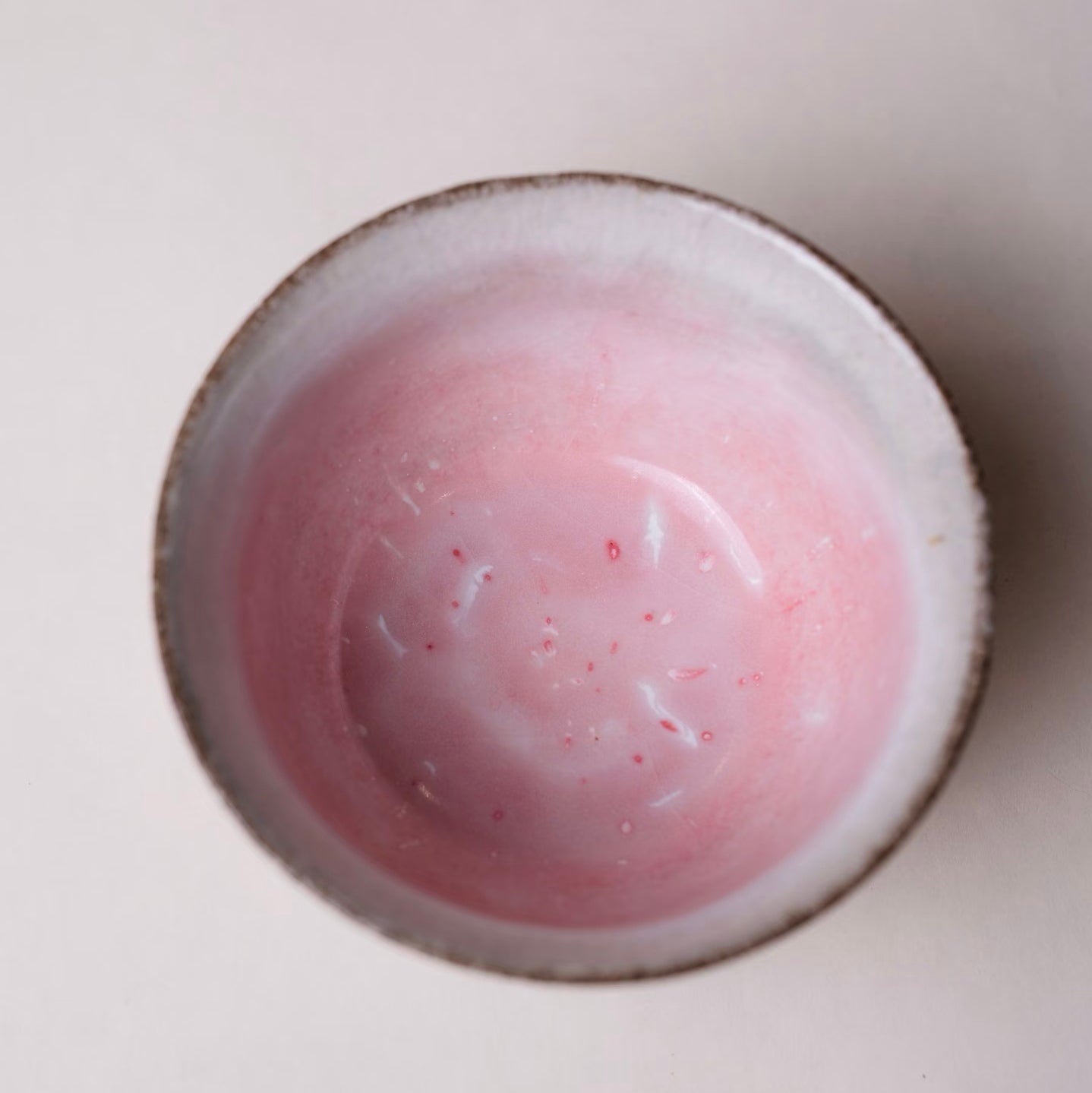 Pink-Glazed Bowl--Handmade Ceramic