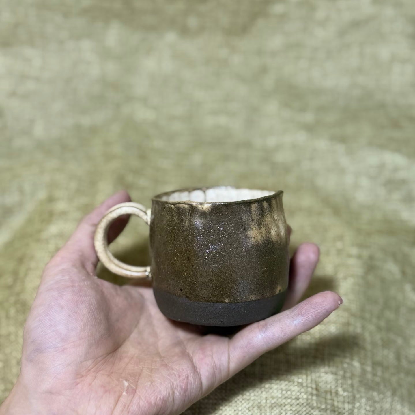Brown-Gold Glaze Cup-- Handmade Ceramic