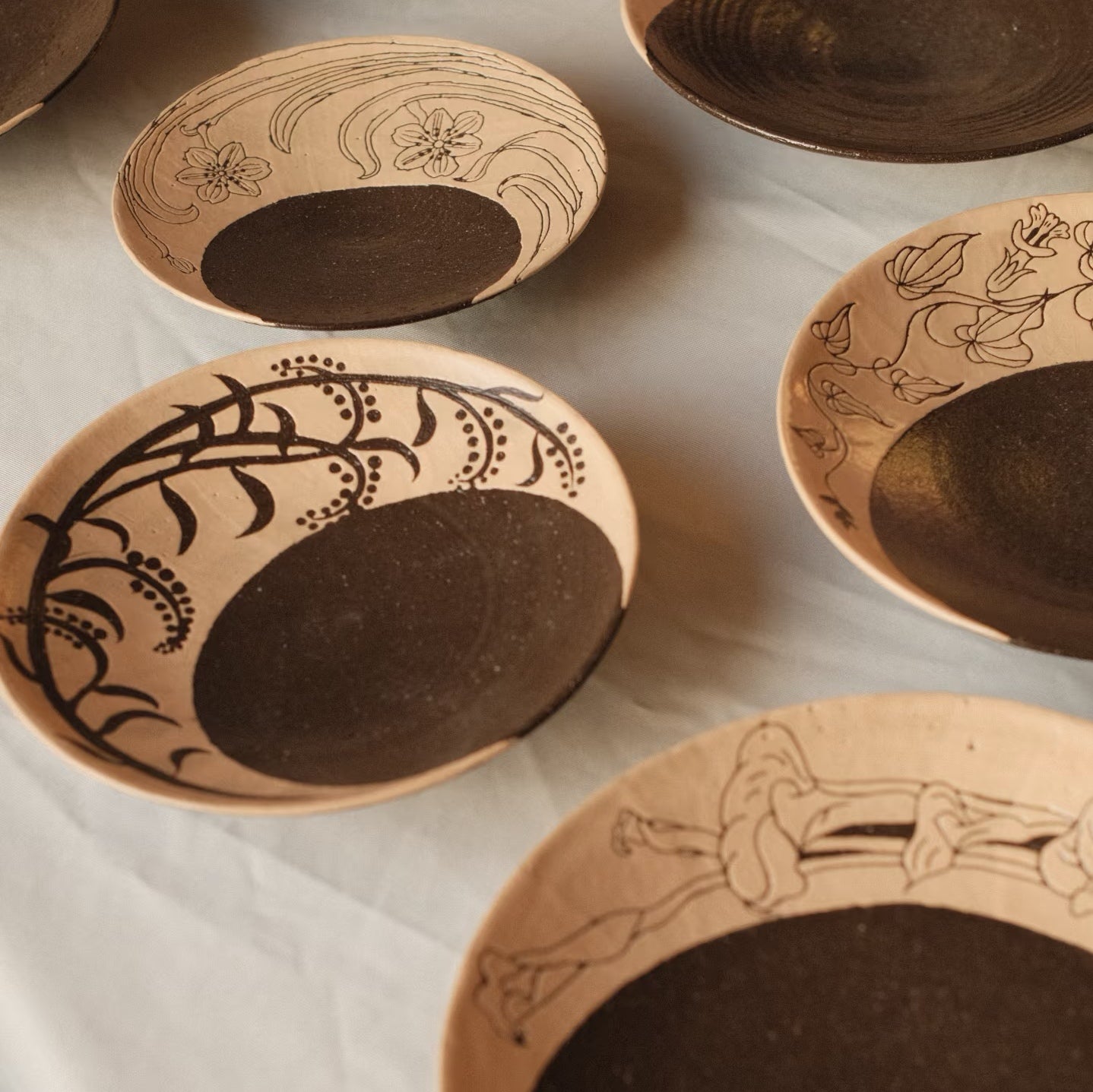 Lunar Bloom Plate -- Handmade Ceramic