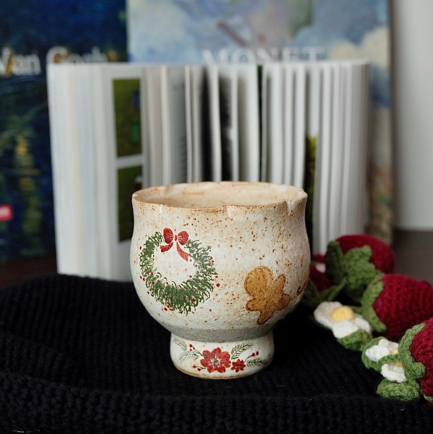 Christmas Cup--Handmade Ceramic